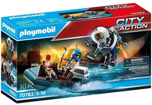 Конструктор Playmobil Полицейский реактивный ранец: арест похитителя искусства, 70782