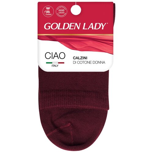 фото Женские носки golden lady средние, бесшовные, размер 35-38, красный, бордовый