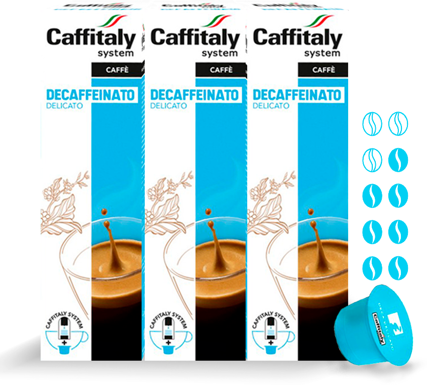 Кофе в капсулах Caffitaly System Ecaffe Decaffeinato Delicato, 30 капсул, для Paulig, Luna S32, Maia S33, Tchibo, Cafissimo