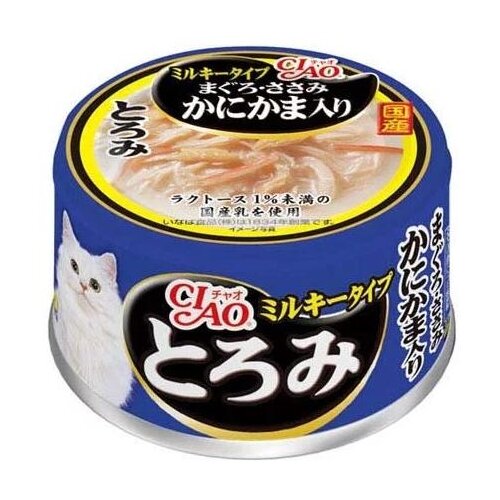 Inaba Тороми Консервы филе курицы, тунец, сурими в сливочном бульоне для кошек 139.1018, 0,08 кг (2 шт)