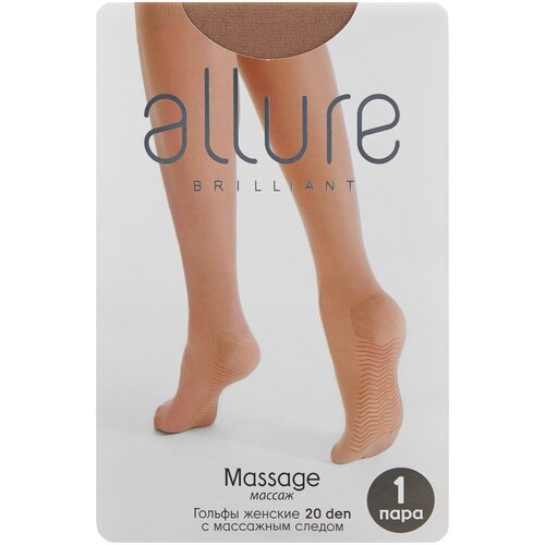 фото Капроновые гольфы allure massage 20 den, размер универсальный, glase