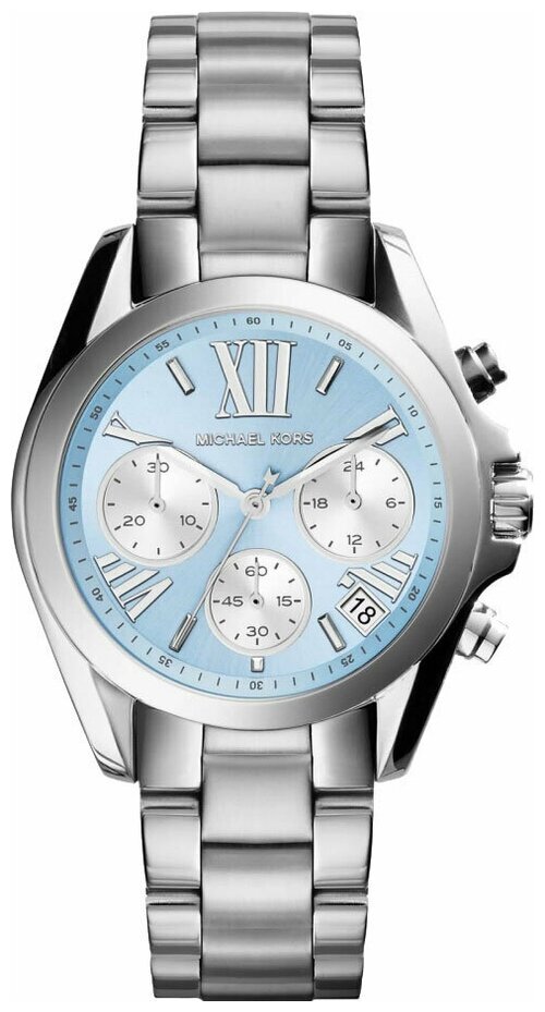 Наручные часы MICHAEL KORS Bradshaw, серебряный, голубой