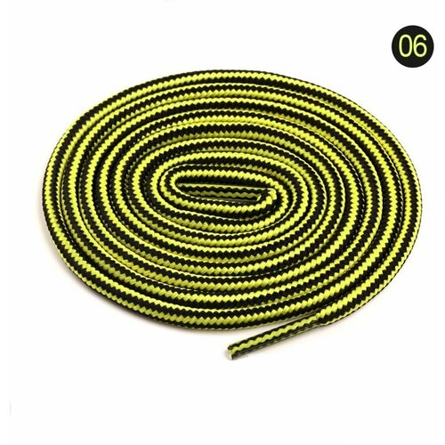 Шнурки / Street Soul / Круглые двухцветные шнурки 1200 x 4 мм / чёрно-жёлтый