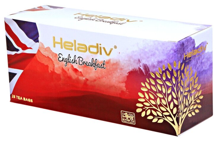 Чай Heladiv English Breakfast (английский завтрак) в пакетиках, 4x25шт - фотография № 1