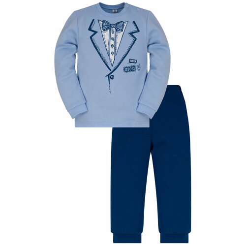 фото Костюм детский утенок размер 56(рост 104) голубой_индиго_босс (свитшот+штаны)