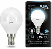 Светодиодная лампа Gauss LED Шар E14 9.5W 950lm 4100K