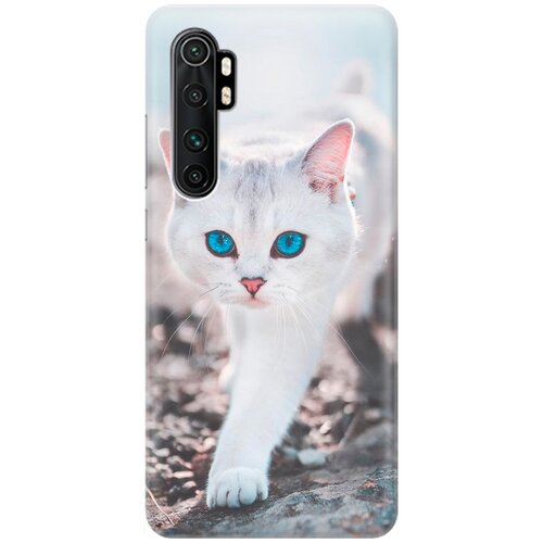 фото Силиконовый чехол на xiaomi mi note 10 lite / сяоми ми ноут 10 лайт с принтом "голубоглазый кот" gosso