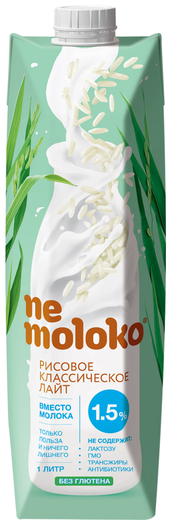 Напиток растительный NEMOLOKO Классический Лайт Рисовый, 1000мл