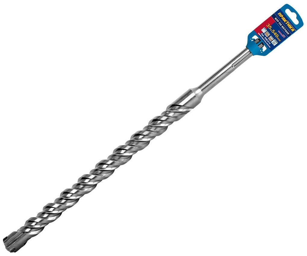 Бур SDS-MAX ПРАКТИКА 35 х 540 мм, квадро, серия Эксперт, по бетону