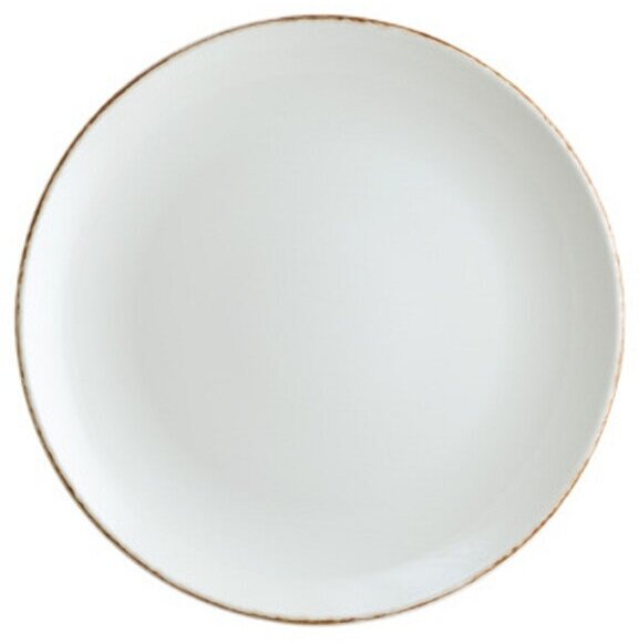 Набор тарелок 2 штуки Retro диаметр 23см, фарфор, белый, Bonna