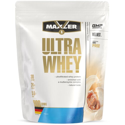 Протеин Maxler Ultra Whey, 900 гр., соленая карамель протеин maxler ultra whey 900 гр латте макиато