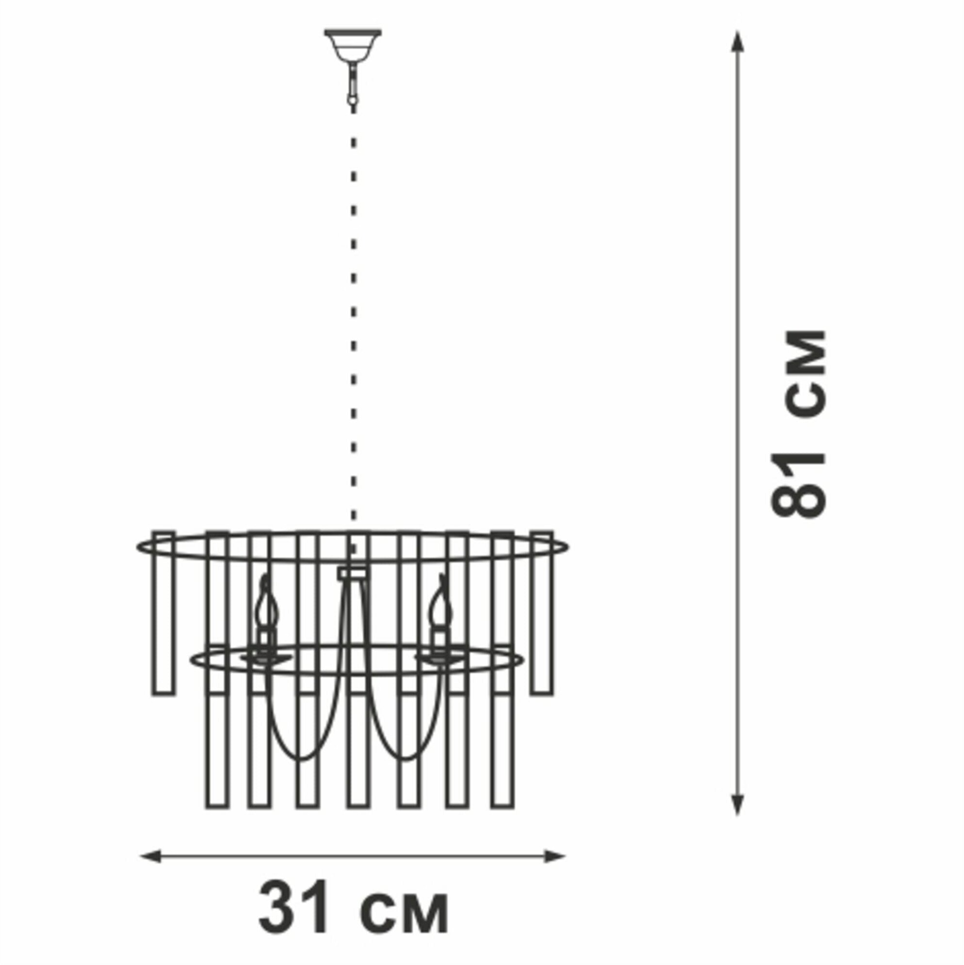 Люстра Vitaluce V5179, E14, 240 Вт, кол-во ламп: 4 шт., цвет: черный - фотография № 6