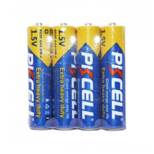 Батарейка PKCELL Extra Heavy Duty AAA/R03P, в упаковке: 4 шт.