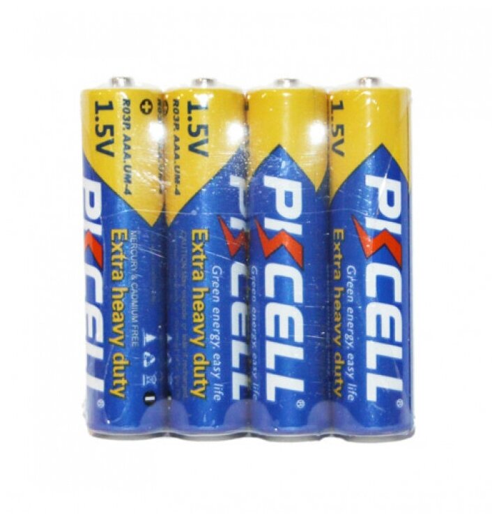 Батарейки PKCELL R03P-4S-4 тип - AAА 4 шт пленка