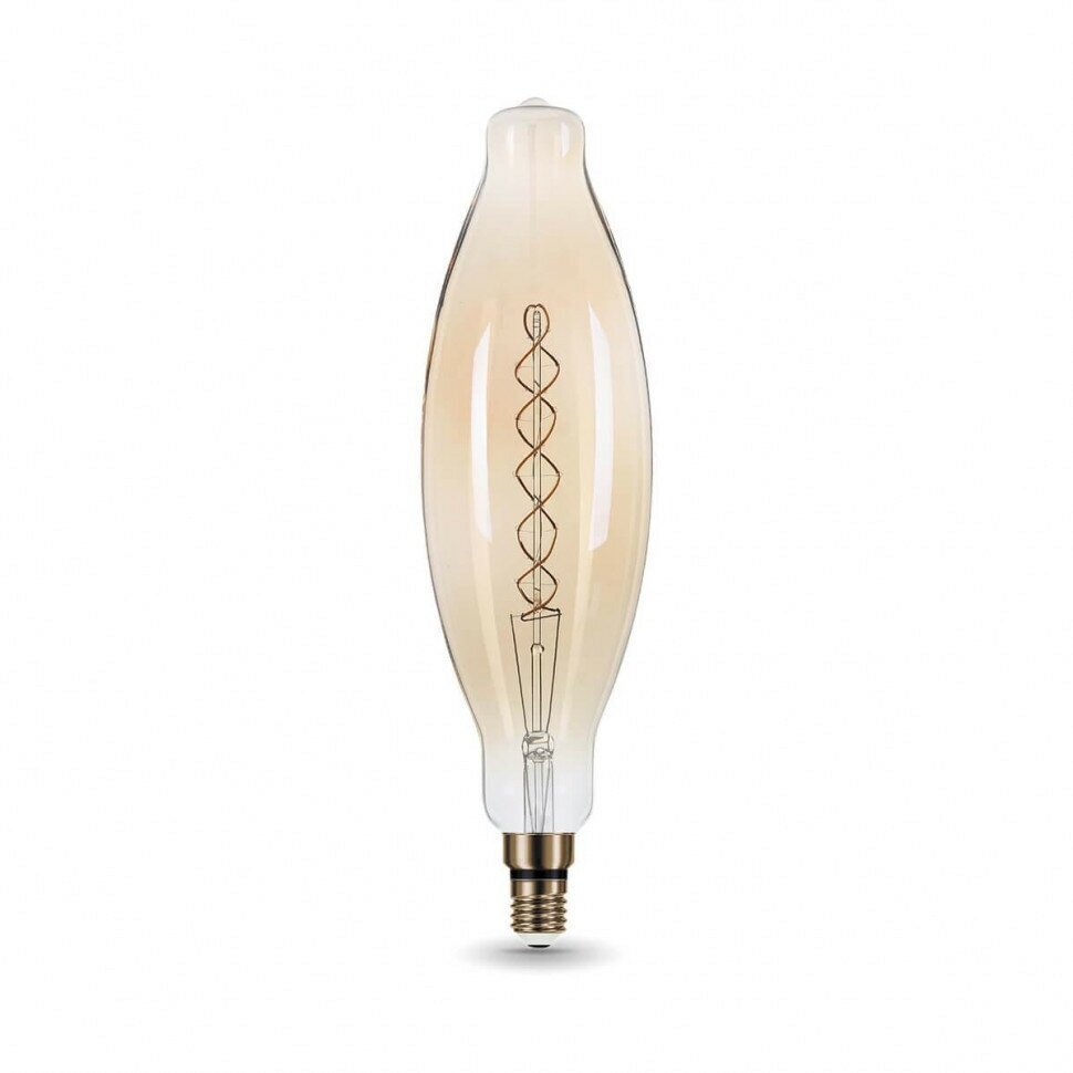 Лампа Gauss Filament BT120 8W 620lm 2400К Е27 golden flexible LED 1/10 - фотография № 4