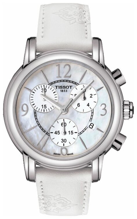 Наручные часы TISSOT T-Lady, белый, серебряный