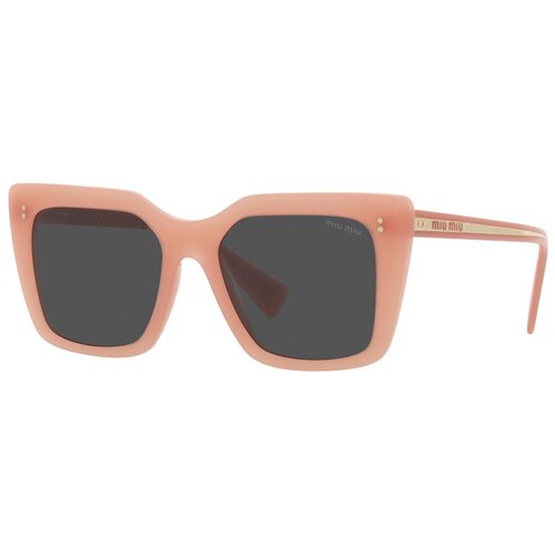 фото Солнцезащитные очки miu miu, квадратные, оправа: пластик, для женщин, розовый