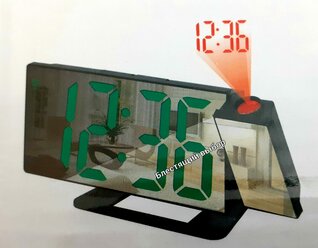 Часы электронные настольные с проекцией VST-896, с зеленой подсветкой