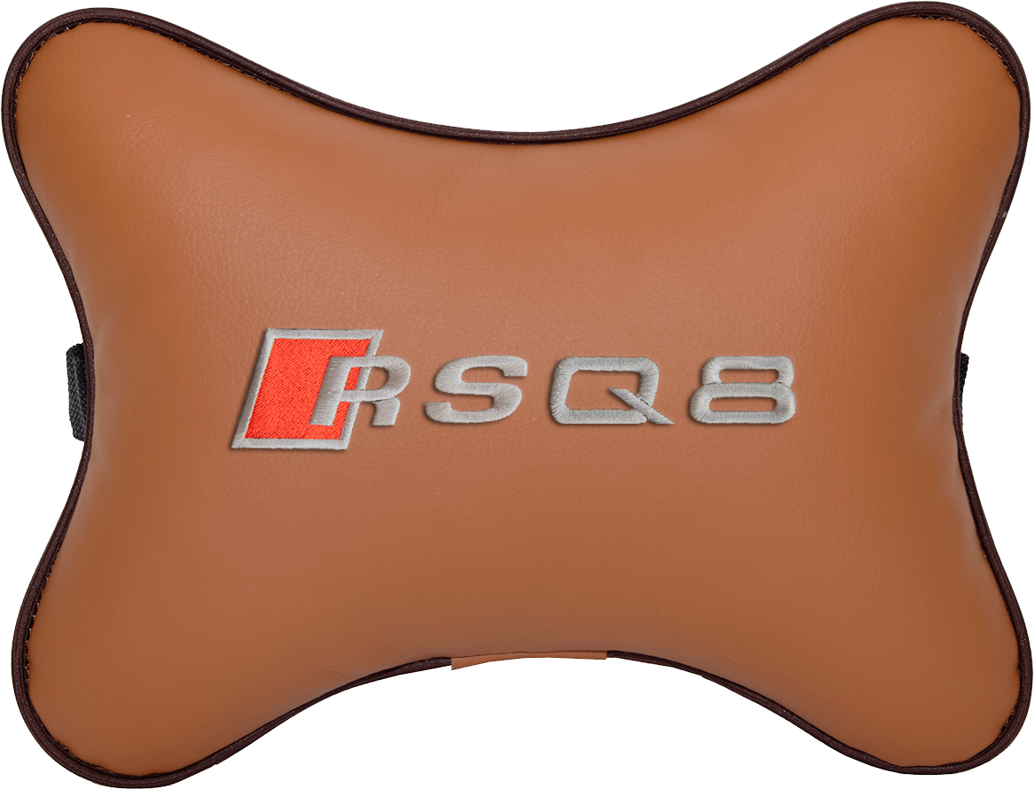Подушка на подголовник экокожа Fox с логотипом автомобиля AUDI RSQ8