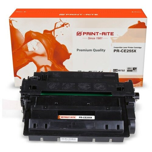 Тонер-картридж Print-Rite TFHAPHBPU1J CE255X черный (12500стр.) для HP LJ P3015 картридж лазерный print rite tfhai8bpu1j pr cf218a cf218a черный