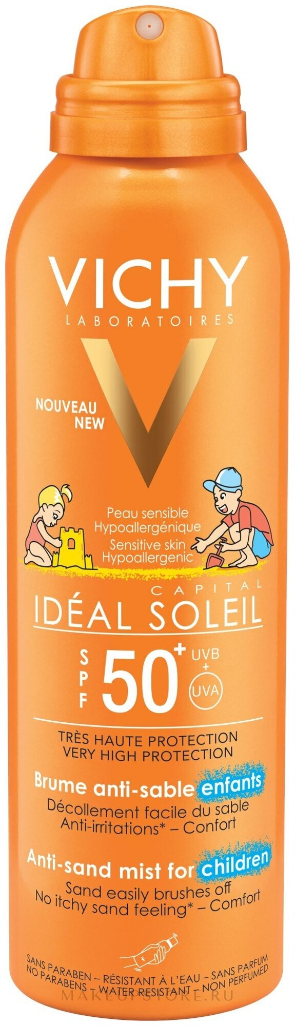 Vichy Детский спрей-вуаль анти-песок SPF50+ для лица и тела 200 мл (Vichy, ) - фото №1