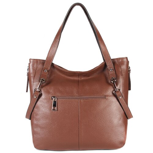 фото Сумка женская натуральная кожа meyninger дс-252/коричневый_кожа_замша, модель сэтчел