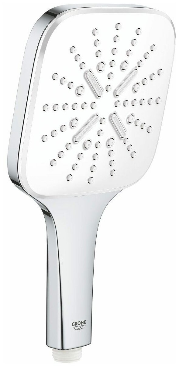 Ручной душ Grohe Rainshower SmartActive 130 Cube Белая луна (26551LS0)
