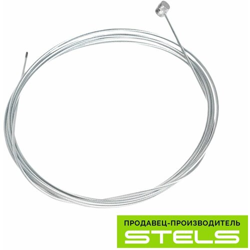 фото Трос тормоза 1,5 мм х 2000 мм, стальной с гальваническим покрытием, 100 шт. в упаковке stels