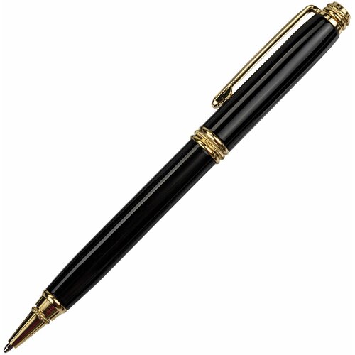 Ручка подарочная шариковая GALANT Black, корпус черный, золотистые детали, пишущий узел 0,7 мм, синяя, 140405 pantum расходные материалы tn 420hp заправочный комплект для p3010 p3300 m6700 m6800 m7100 m7200 комплект на 3000к чип