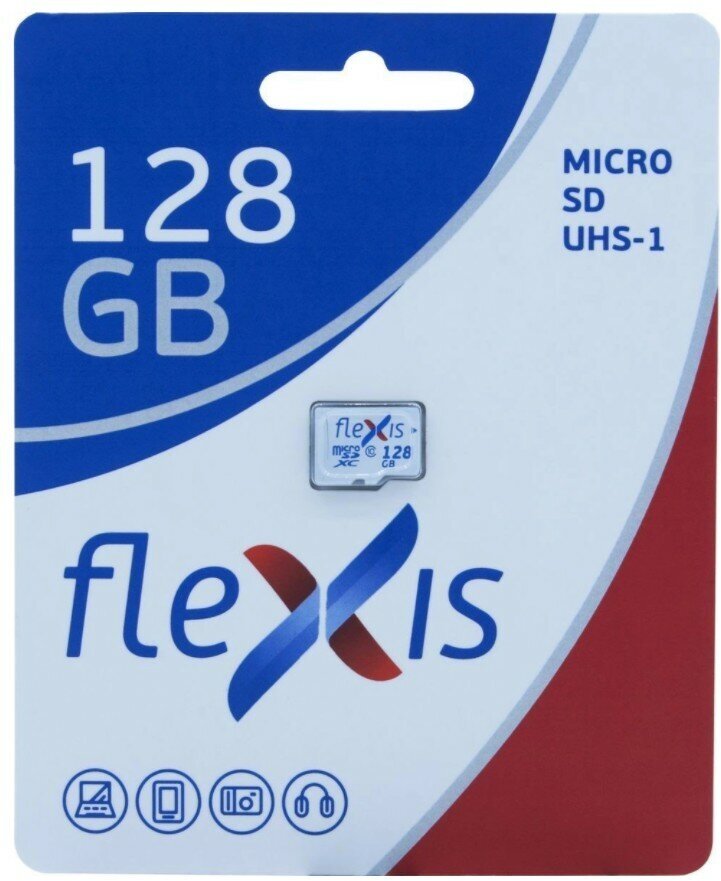 Карта памяти 128GB Flexis UHS-I Class 10 U1, без адаптера - фото №3