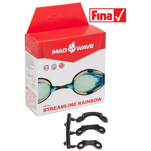 фото Стартовые очки mad wave streamline rainbow, желтый