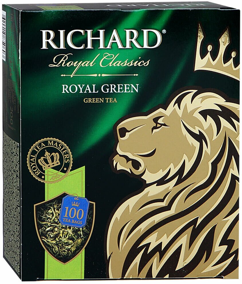 Чай зеленый Richard Royal Green 100*2г Май-Фудс - фото №18
