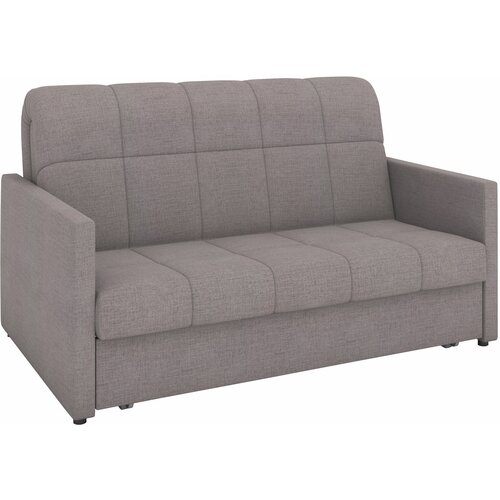 Прямой диван Первый Мебельный Олаф Серо-бежевый, велюр 145х200 см Без ящика