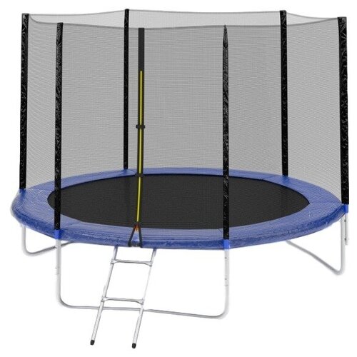 фото Батут diamond fitness external 8 ft (244 см) с защитной сеткой и лестницей