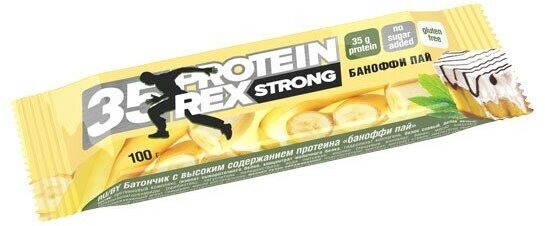 ProteinRex Протеиновый батончик Strong 35%, 100 г (Баноффи пай)