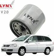 Фильтр масляный Nissan Liberty (1) M12 / Ниссан Либерти 1998 1999 2000 2001 2002 2003 2004 V2.0 SR20DE, QR20DE, SR20DET / 1шт LYNXauto