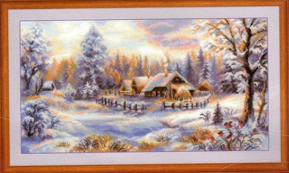 Зимний вечер #1427 Риолис Набор для вышивания 41 x 23 см Счетный крест