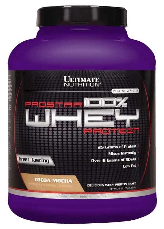 Сывороточный протеин Ultimate Nutrition Prostar Whey 2390 г, Какао и мокко