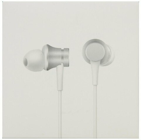 Гарнитура Xiaomi Наушники Xiaomi Mi In-Ear Headphones Basic, серебр. (ret)