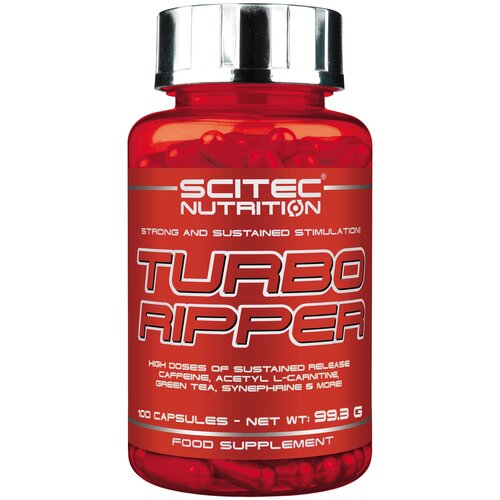 Scitec Nutrition термогеник Turbo Ripper, 100 шт., нейтральный scitec nutrition жиросжигатель hca chitosan 100 шт нейтральный