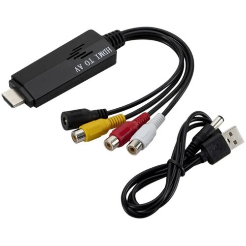 Кабель конвертер HDMI - AV (RCA) 1080p (HDMI to 3RCA) wiistar av to hdmi audio adapter cvb 3rca to hdmi converter av s video to hdmi with usb cable for hdtv dvd