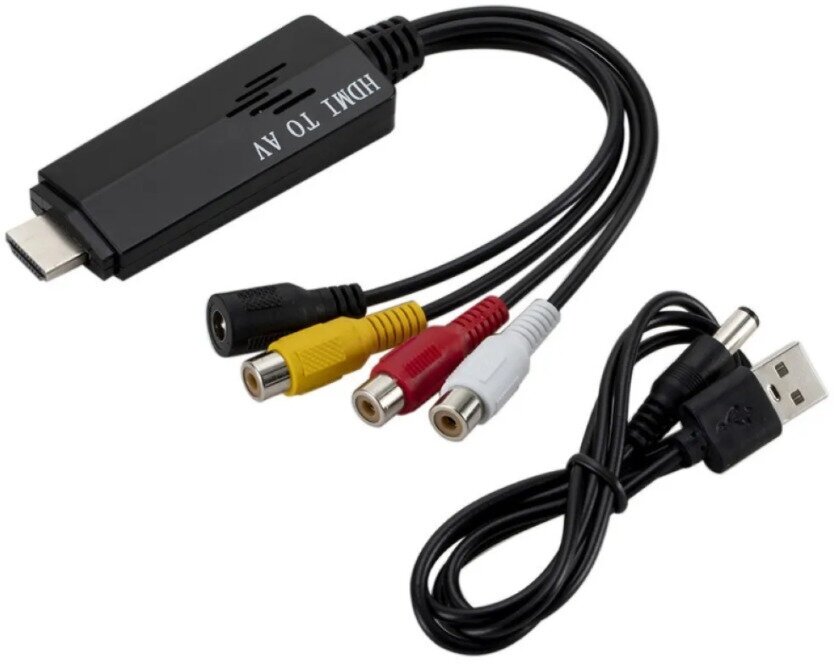 Кабель конвертер HDMI - AV (RCA) 1080p (HDMI to 3RCA)