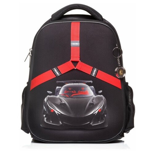 фото Рюкзак школьный hatber ergonomic light "racing car" eva, 38х29х12.5см, светотр., 1 отдел., 2 карм., 1 на спинке