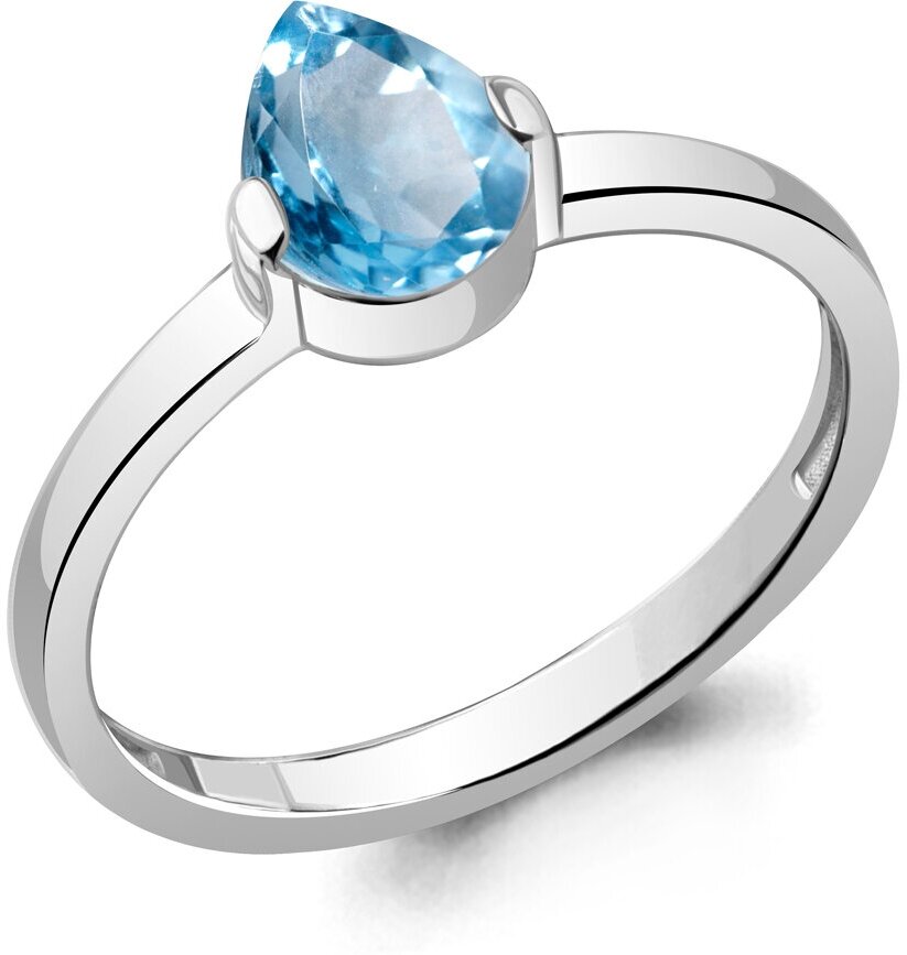Кольцо Diamant online, серебро, 925 проба, топаз