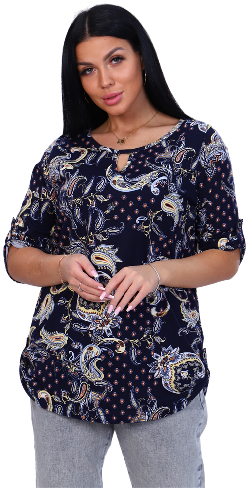 Женская рубашка оверсайз/New Life jersey/ Женская трикотажная блузка , размер 64