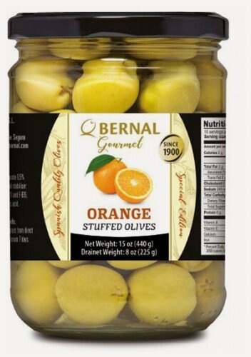 Изображение товара Оливки Bernal фаршированные апельсином, Премиум, Испания, 436г