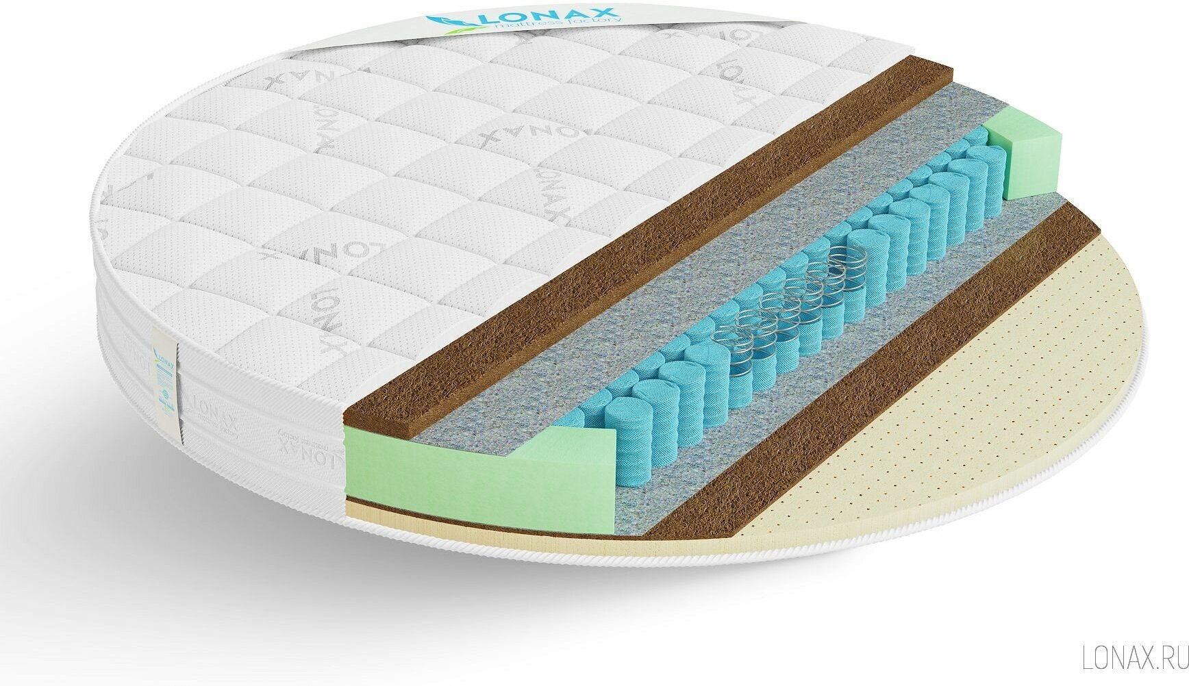 Матрас Lonax Round Cocos Medium TFK D210