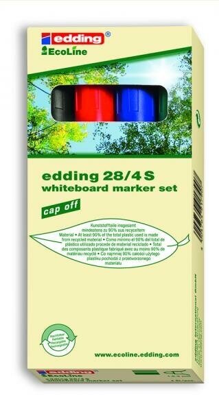 Edding Набор маркеров для белых досок EcoLine 1,5-3 мм, 4 цв