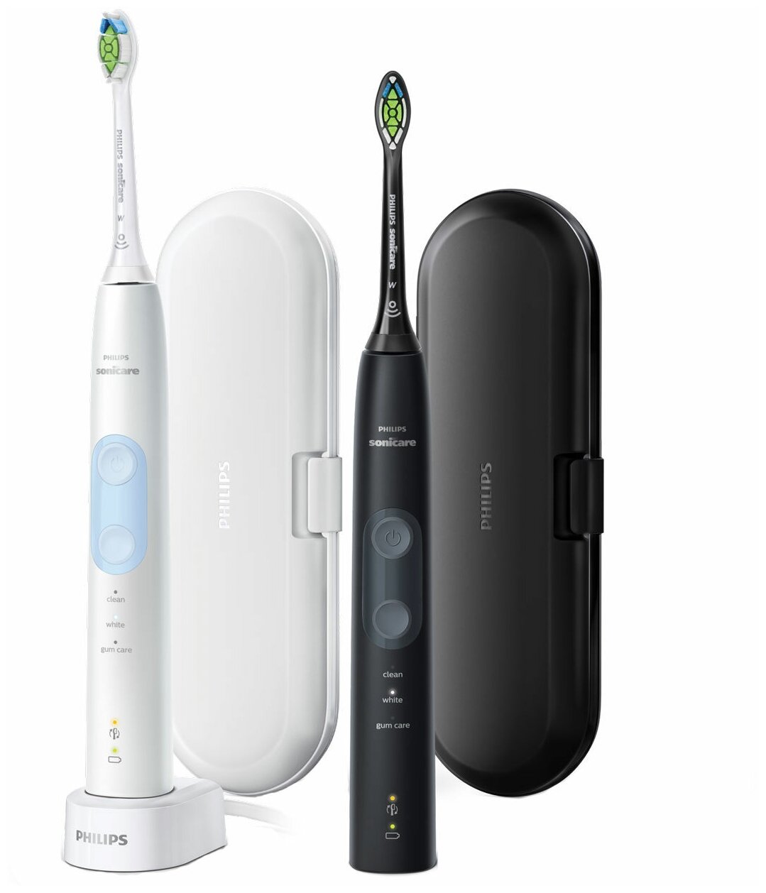 звуковая зубная щетка Philips Sonicare ProtectiveClean 5100 HX6859/35, черный/белый - фотография № 1