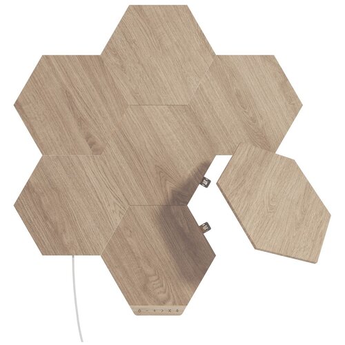 Умная панель Nanoleaf Elements Wood Look Hexagons Starter Kit EU